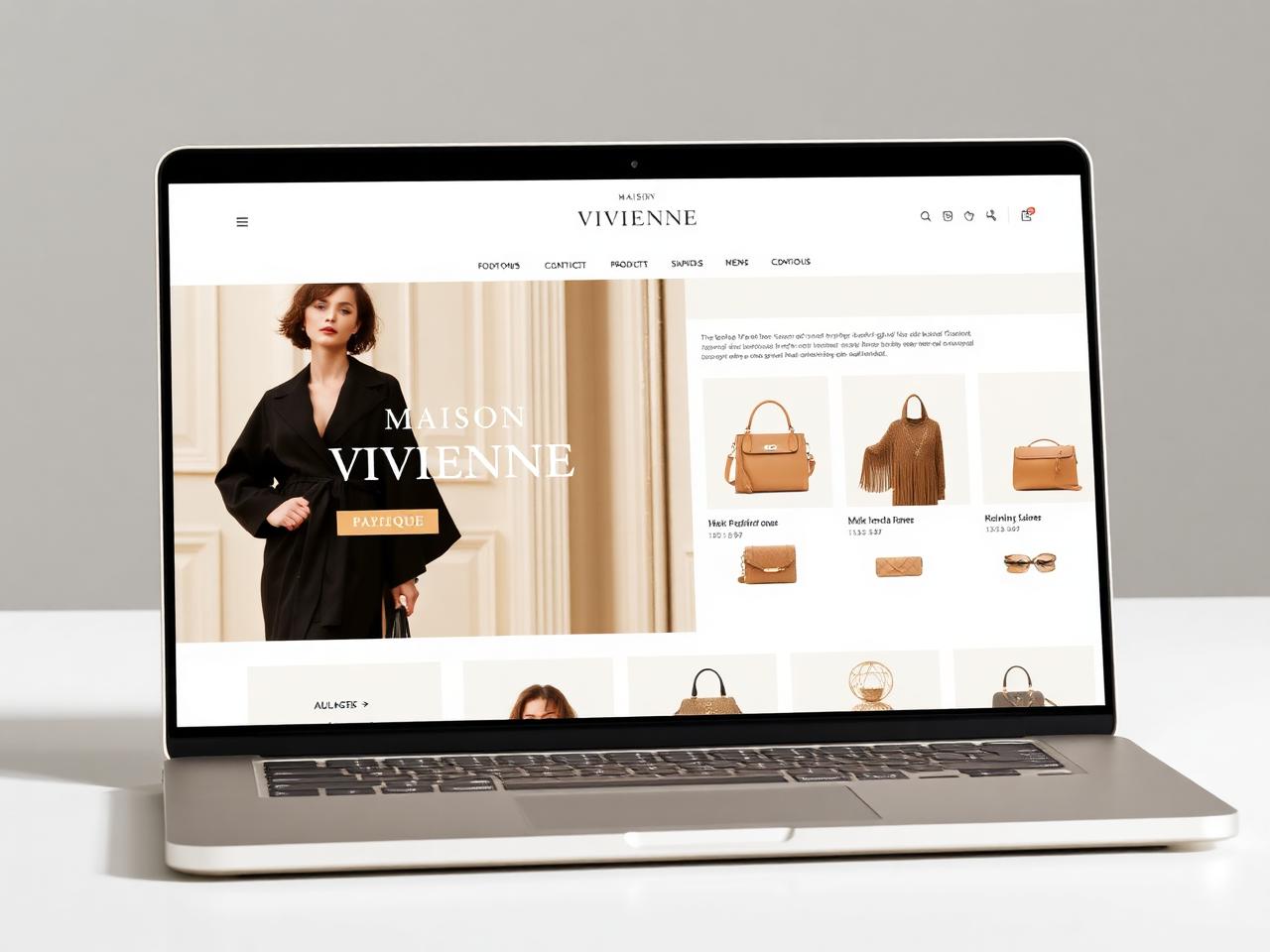 Site e-commerce Maison Vivienne, boutique en ligne prêt-à-porter féminin made in France